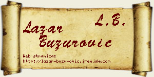 Lazar Buzurović vizit kartica